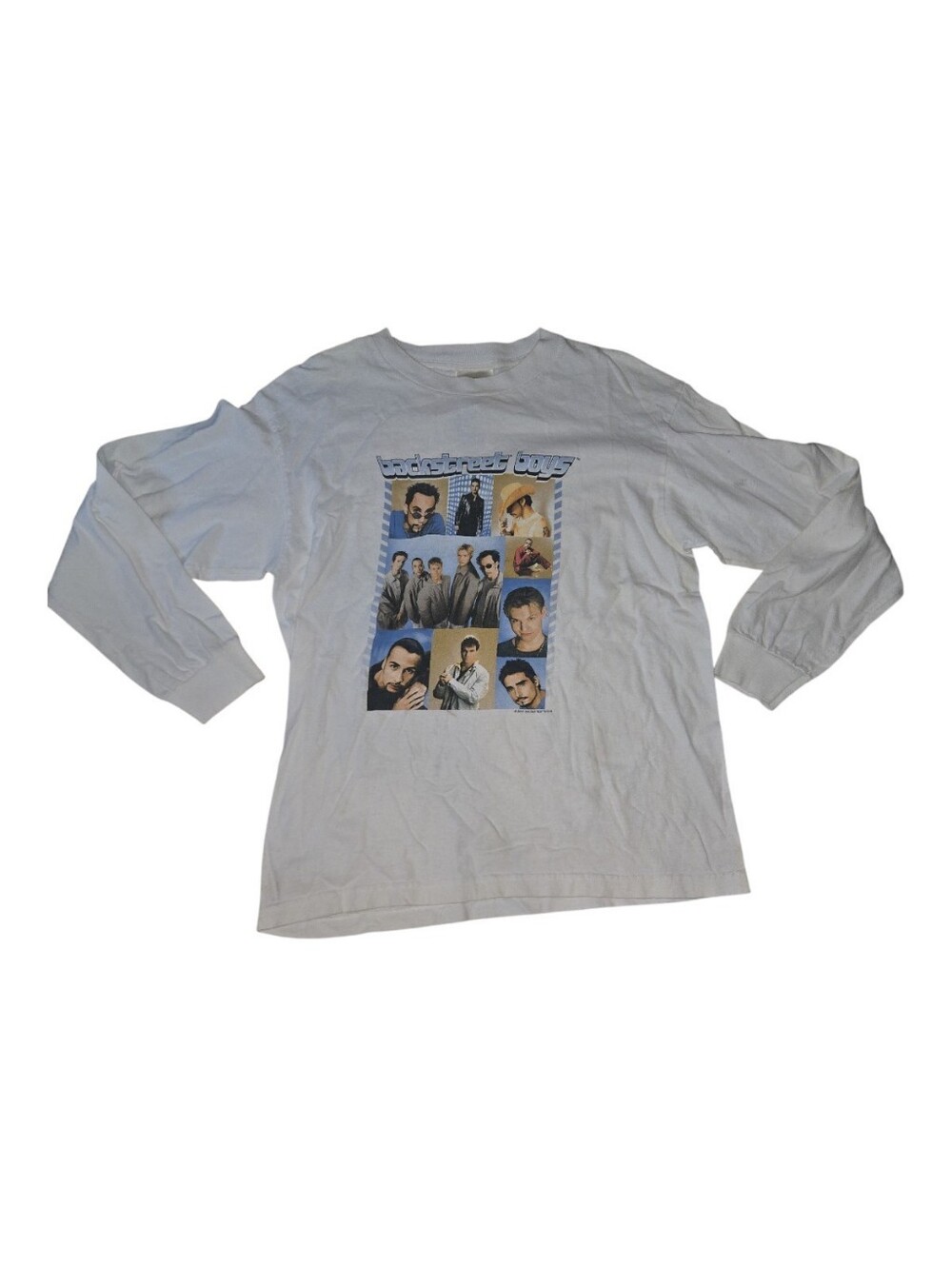 Y2K Backstreet Boys White Long-Sleeve Kids XL 18-20